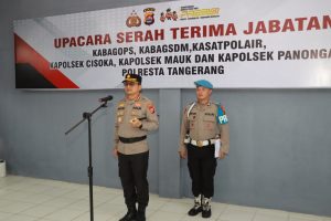 Kapolresta Tangerang Pimpin Serah Terima Jabatan Kabagops, Kabag SDM, Kasatpolair, Kapolsek Cisoka, Kapolsek Panongan, dan Kapolsek Mauk