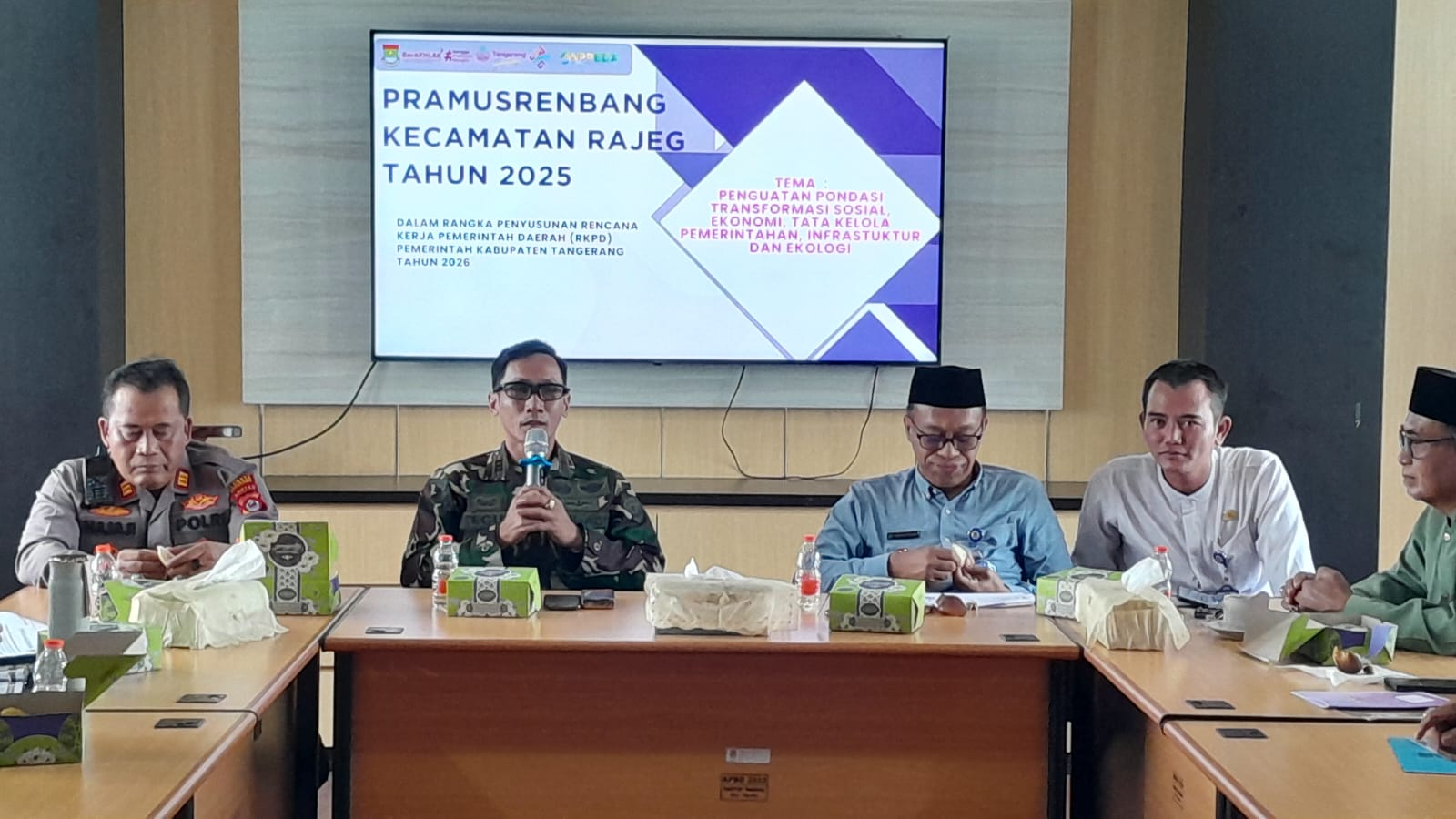 Pra Musrenbang Rajeg, Danramil: Sinergi TNI,Polri dan Pemda untuk Pembangunan