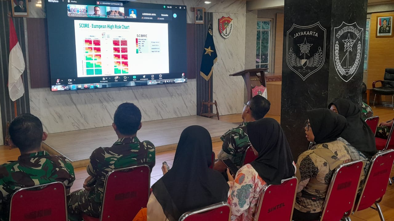Penrem 052 Tangerang – Prajurit dan PNS Korem 052/Wkr Terima Sosialisasi Penyakit Jantung