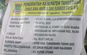 Diduga Tak Sesuai Spesifikasi, Proyek Betonisasi di Perum Nuansa Mekarsari Tuai Sorotan