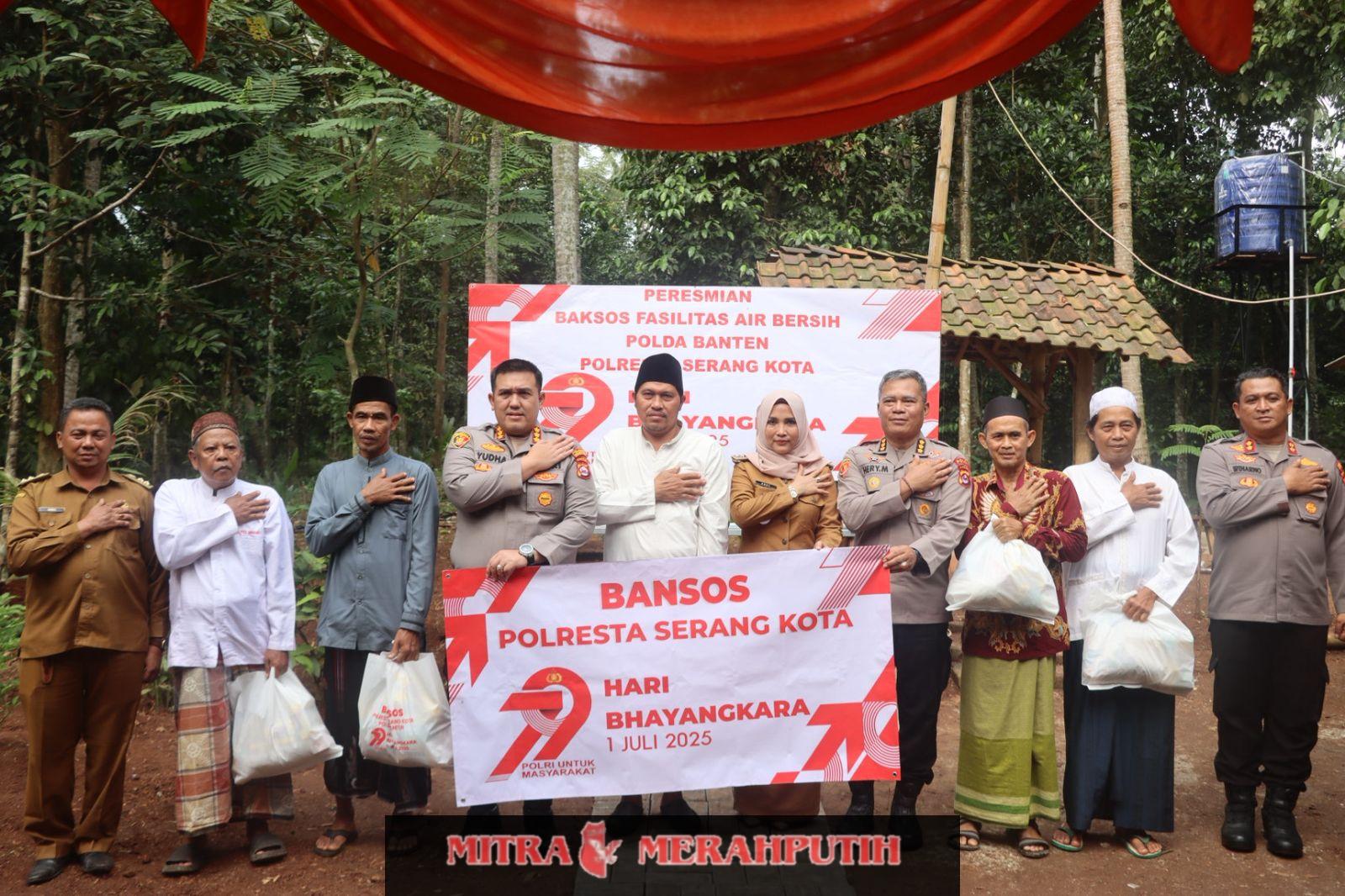 Dalam Rangka Hari Bhayangkara ke 79, Kapolresta Serang Kota Resmikan fasilitas Air Bersih