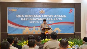 Polresta Serang Kota Laksanakan Doa Bersama Lintas Agama Dalam Rangka Hari Bhayangkara ke 79
