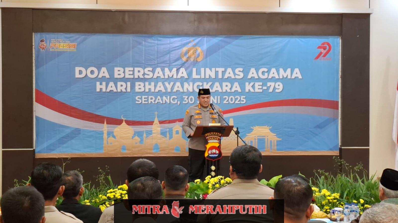 Polresta Serang Kota Laksanakan Doa Bersama Lintas Agama Dalam Rangka Hari Bhayangkara ke 79