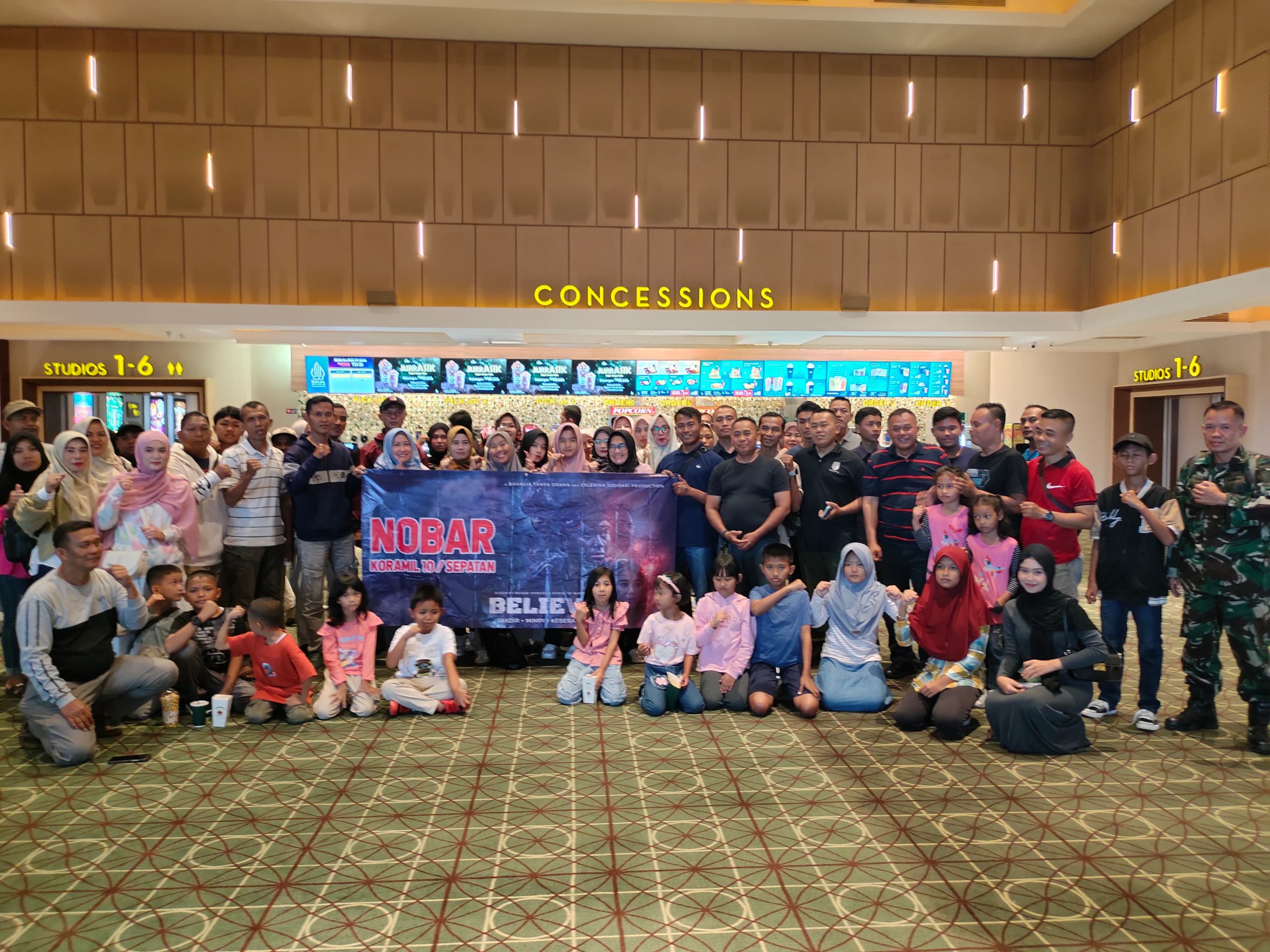 Koramil Sepatan Nobar Film Believe, Bangkitkan Semangat Kebangsaan