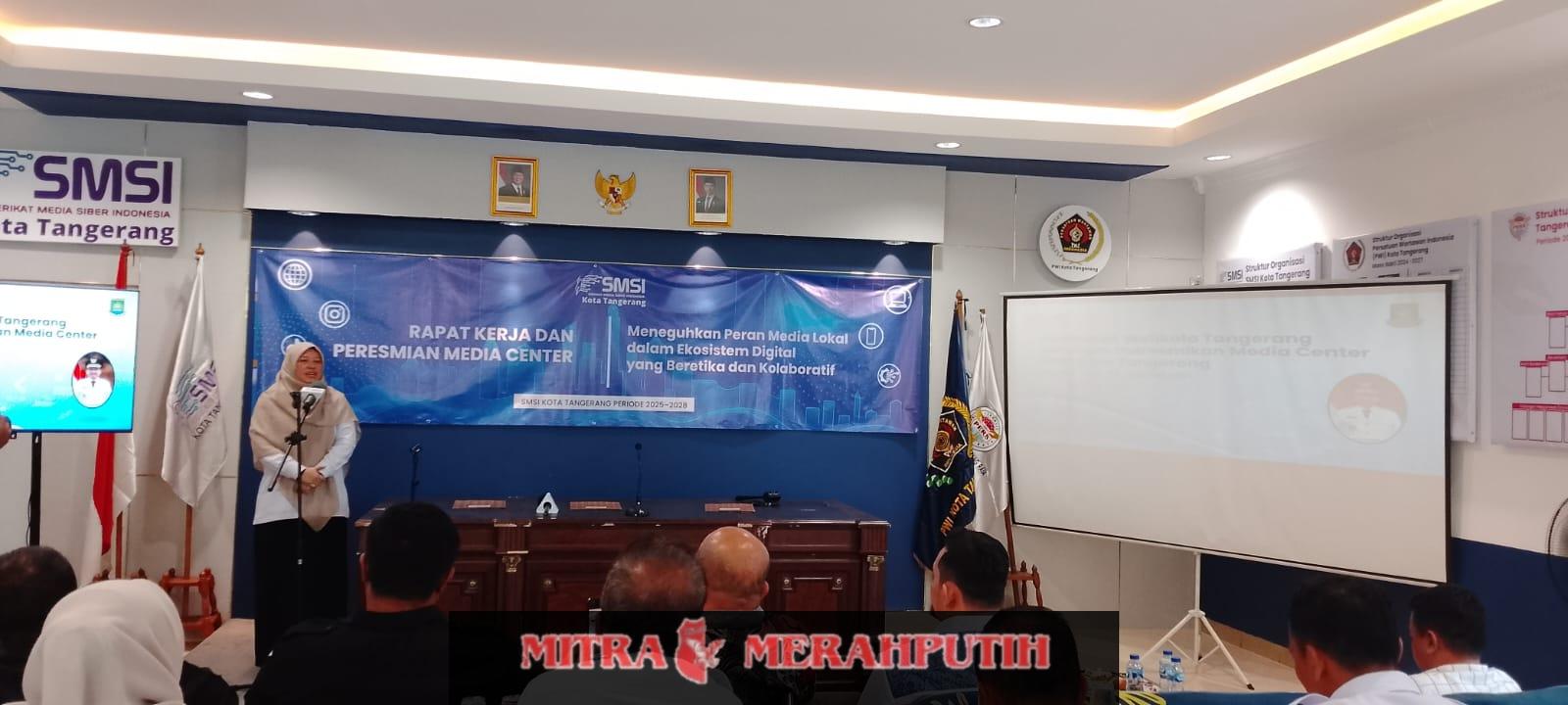 Kadis Kominfo Kota Tangerang Meresmikan Media Center SMSI Kota Tangerang