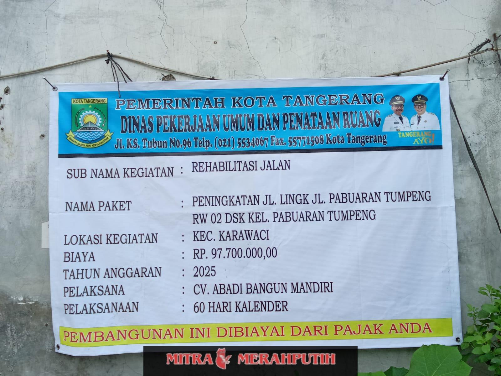 Proyek Paving Blok di Pabuaran Tumpeng Kurang Pengawasan, Informasi Volume Tidak Tercantum