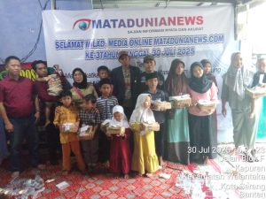 Media Matadunianews Rayakan Milad ke-3, Sekaligus Santuni Anak Yatim dan Pererat Silaturahmi Dengan Jurnalis