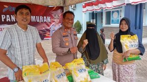 Gerakan Pangan Murah Digelar Polsek Rajeg, Kapolsek Rajeg: Beras Murah Untuk Masyarakat