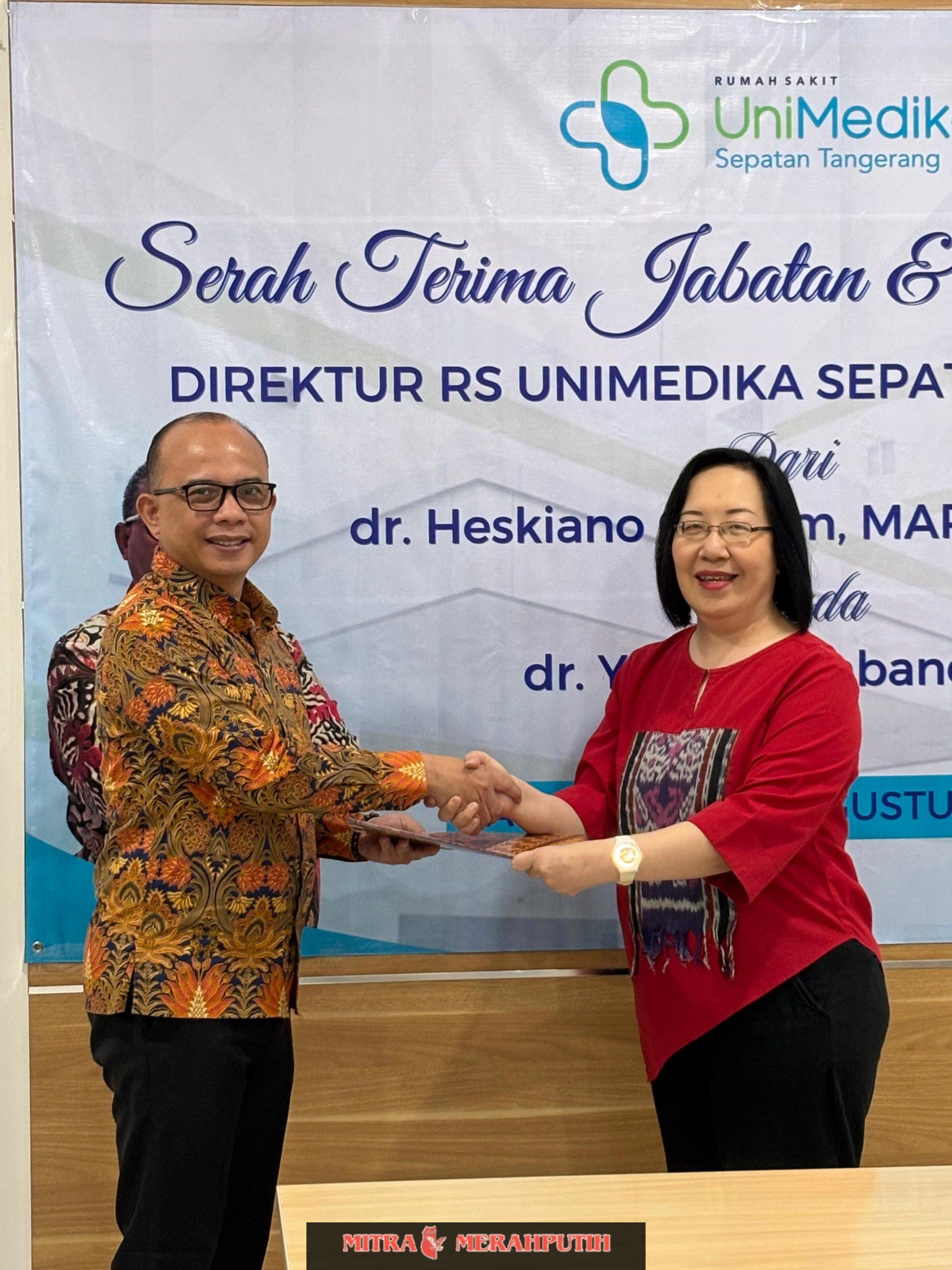 RS UniMedika Gelar Lepas Sambut Jabatan Direktur dari dr. Heskiano Gultom, MARS, FISQua kepada dr. Yussy Syahbandar