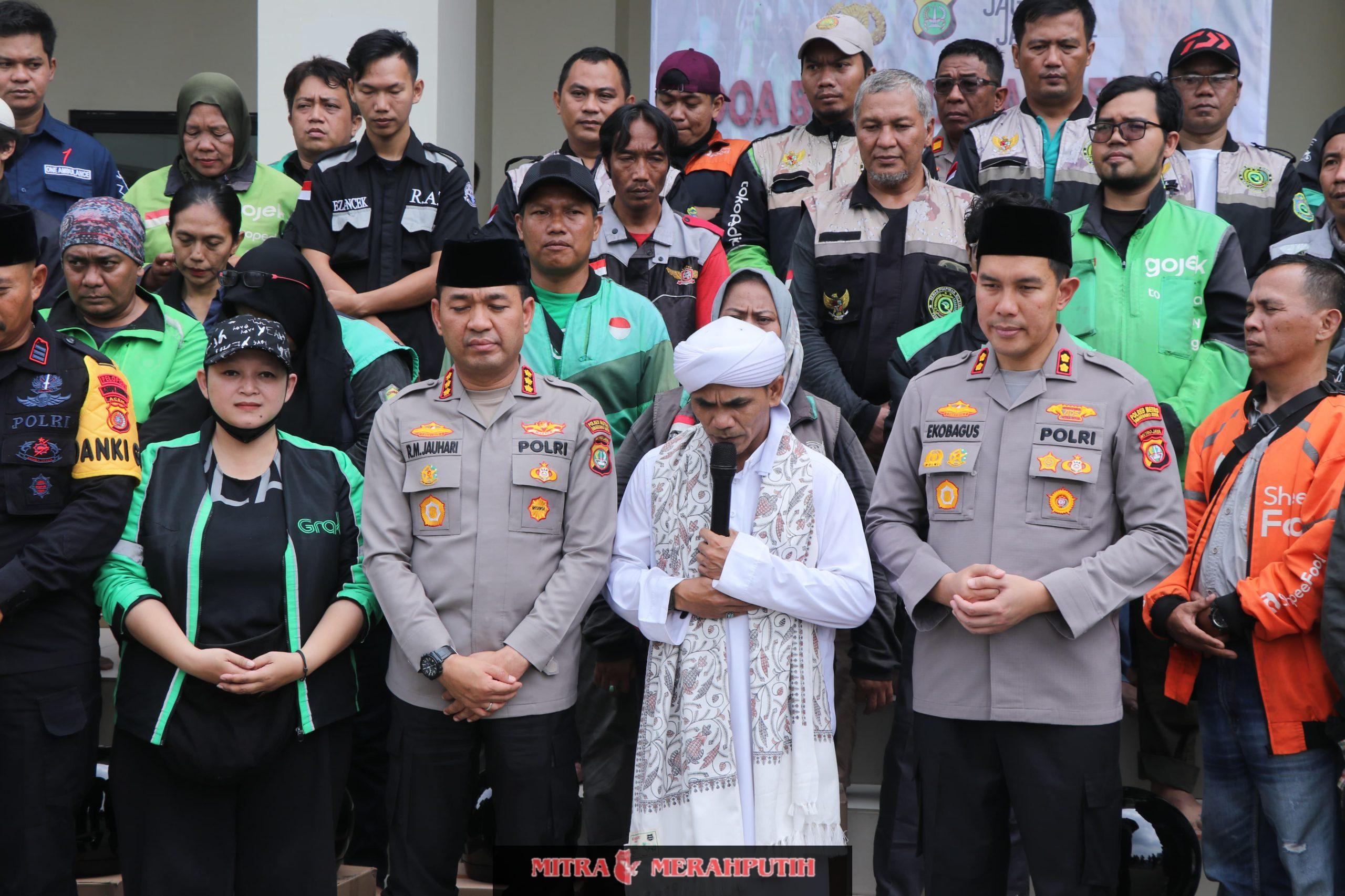 Polres Metro Tangerang Kota Gelar Do’a Kebangsaan Bersama Driver Ojek Online