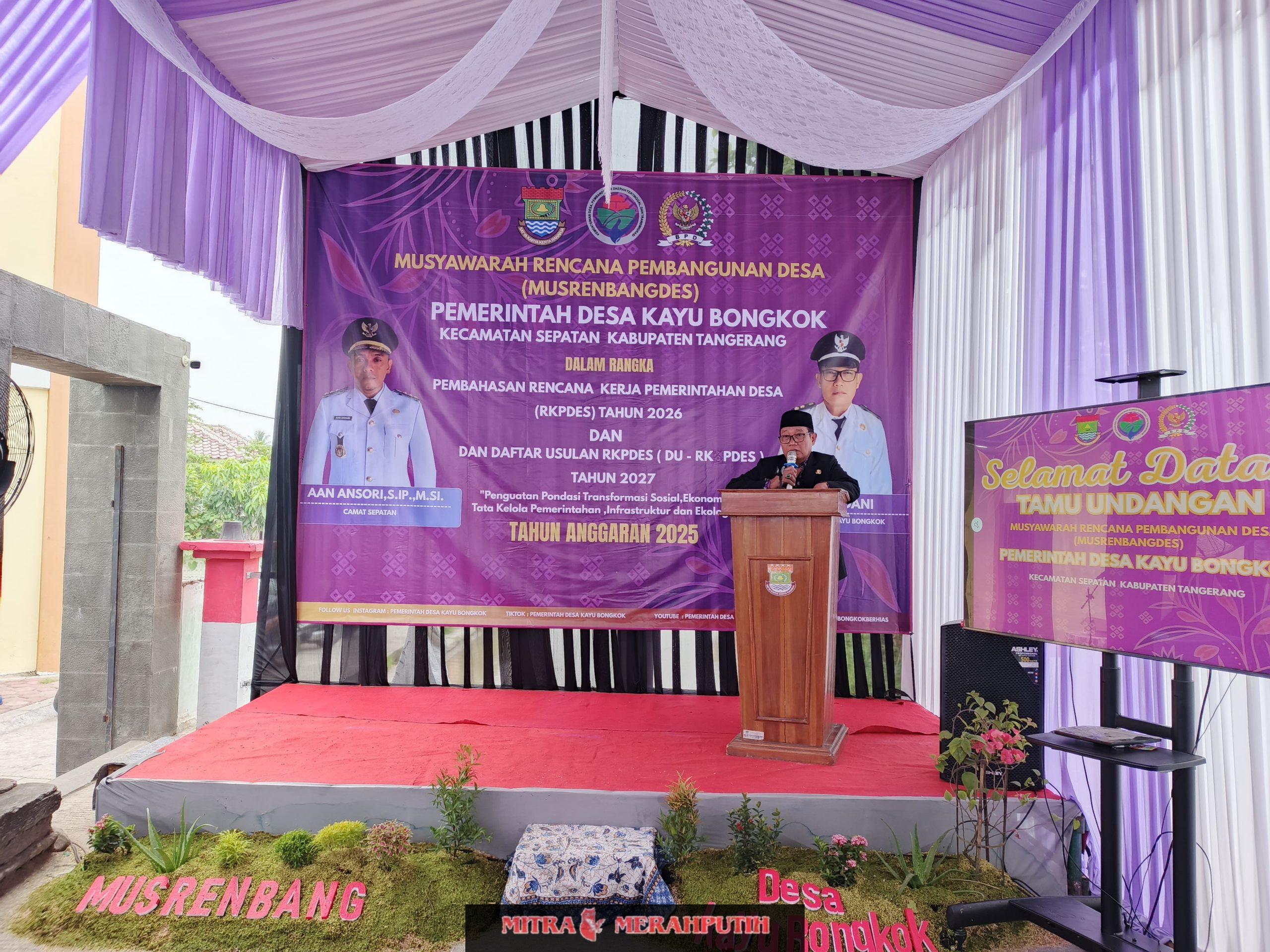 H.Hamdani Pimpin MusrenbangDes Kayu Bongkok TA 2026