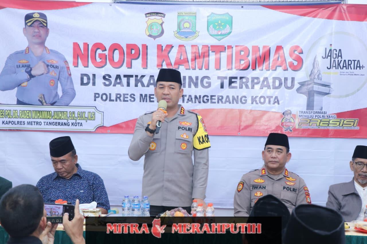 Ngopi Kamtibmas, Kapolres Tangerang Kota Ajak Warga Perkuat Satkamling