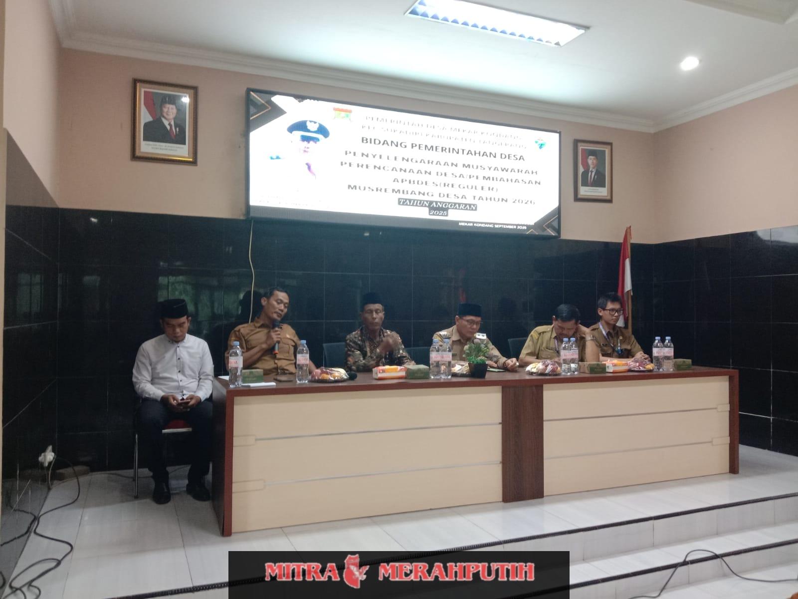 PemDes Mekar Kondang Gelar Musrenbang Desa Tahun Anggaran 2026