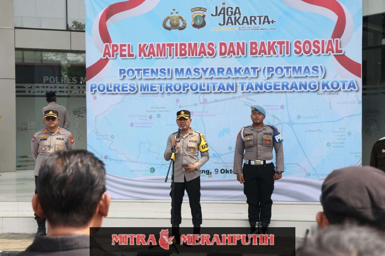 Polres Metro Tangerang Kota Rangkul Potensi Masyarakat Lewat Apel Kamtibmas dan Bakti Sosial