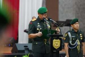 Tongkat Kepemimpinan Danrem 052/Wijayakrama Diserahterimakan