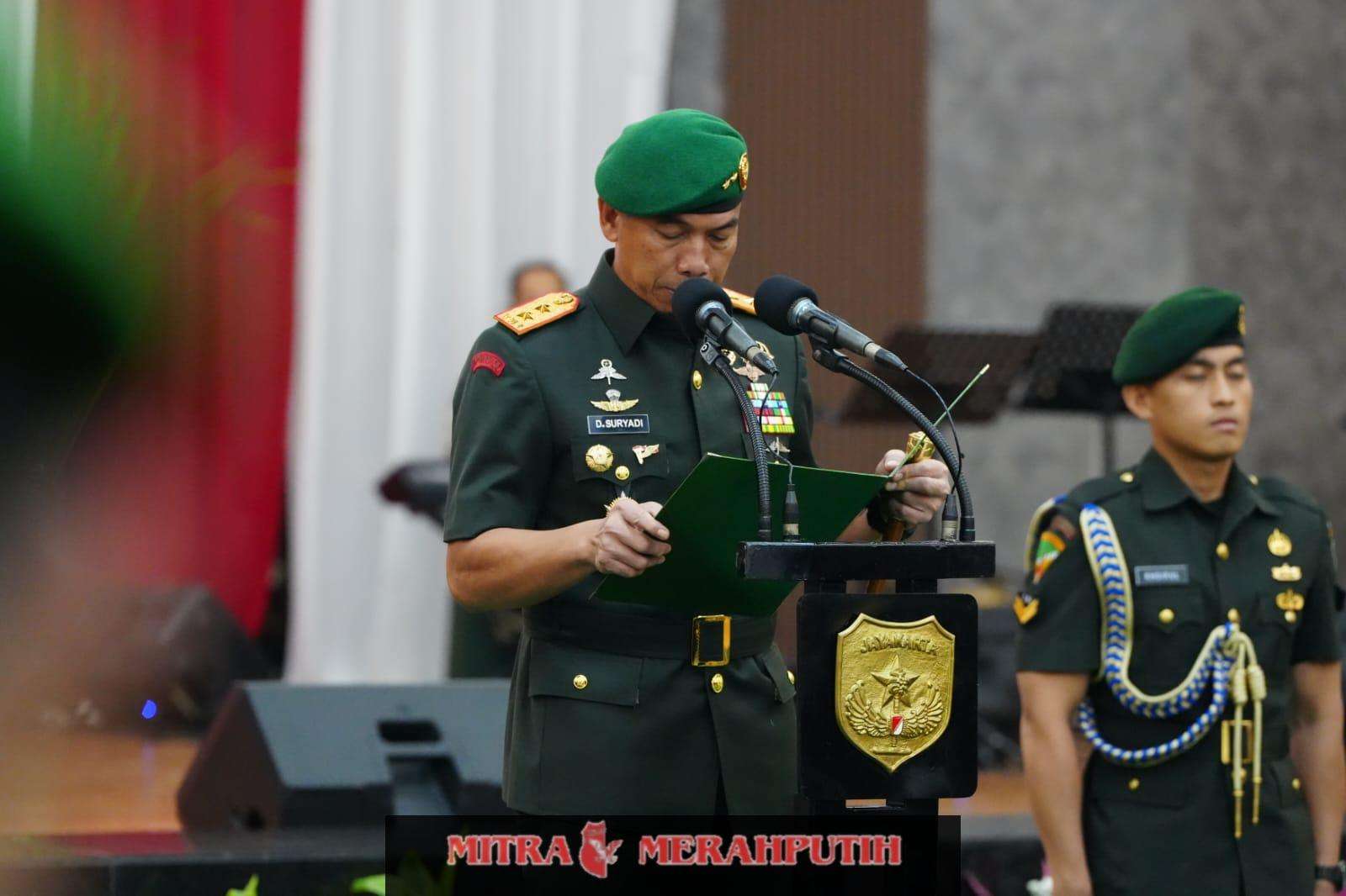 Tongkat Kepemimpinan Danrem 052/Wijayakrama Diserahterimakan