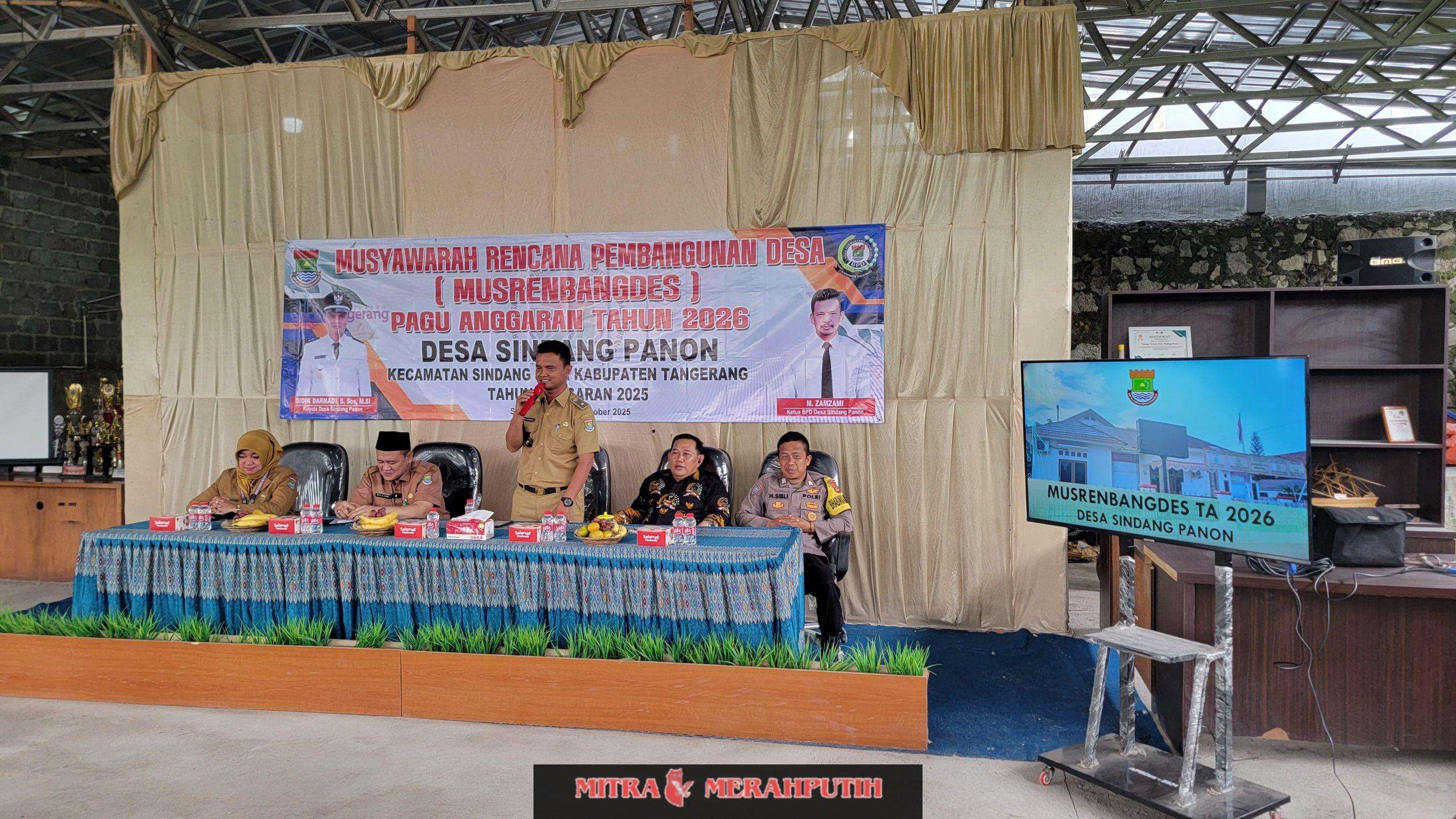 PemDes Sindang Panon GeLar MusrenbangDesTahun Anggaran 2026, Berjalan Khidmat