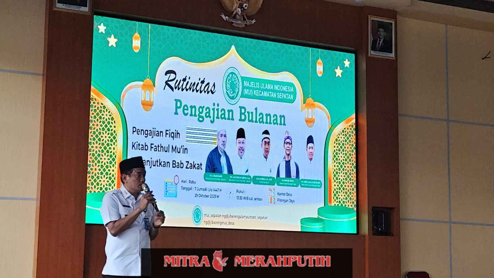 Mempererat Tali Silaturahmi Pemdes Pisangan Jaya Gelar Pengajian
