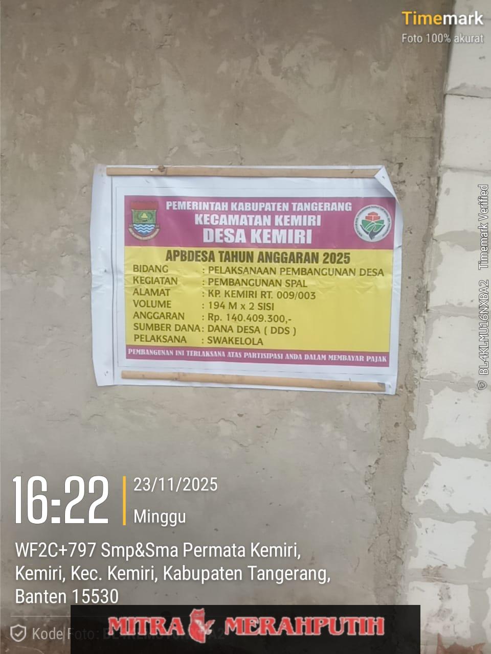 Diduga Proyek SPAL di Kampung Kemiri Jadi Sorotan Swastika Advokasi Nusantara