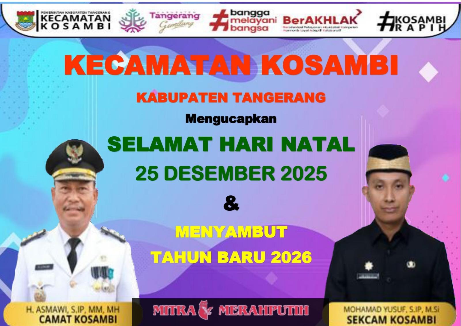 Kecamatan Kosambi Mengucapkan Selamat Hari Raya Nataru 2026