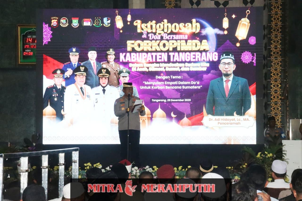 Jelang Akhir Tahun, Polresta Tangerang dan Forkopimda Gelar Istighosah dan Tablig Ustaz Adi Hidayat