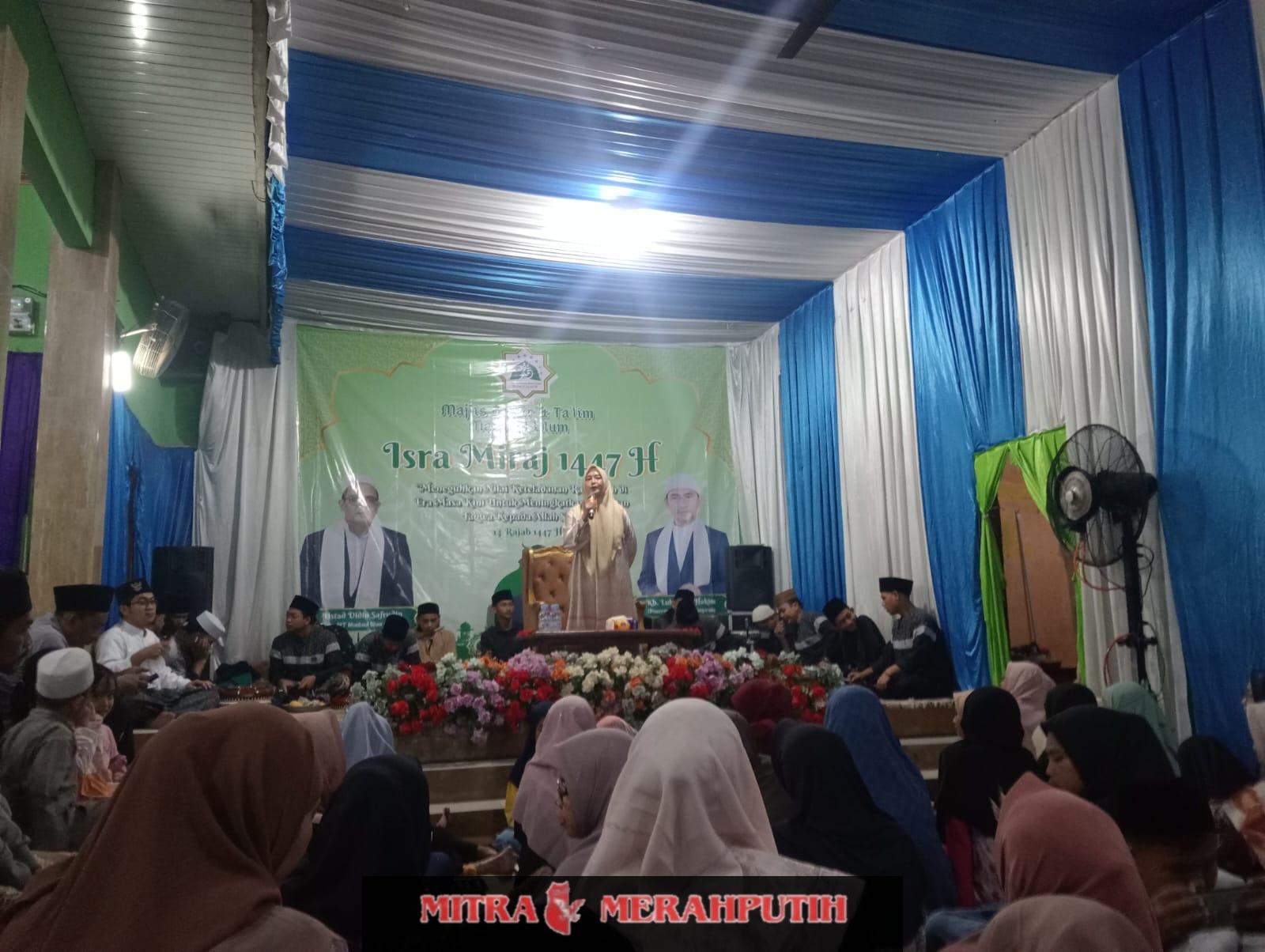 Hj.Ine Susilawati Lurah Bunder Hadiri Acara Isra Mi’raj di Majlis Dzikir Manbaul Ulum, Tingkatkan Iman Dan Taqwa