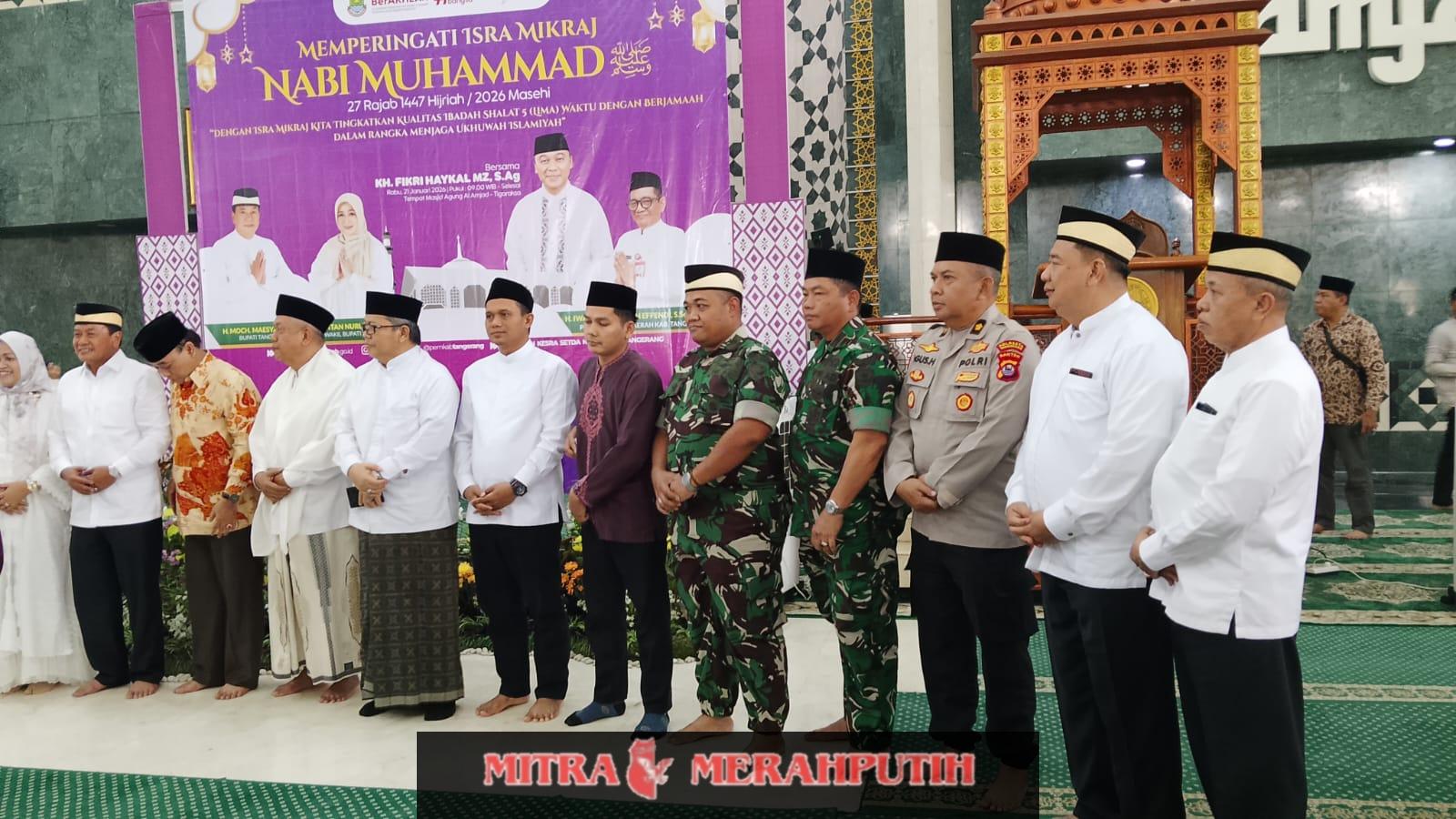 Kasdim 0510/Tigaraksa Hadiri Peringatan Isra Mi’raj Pemkab Tangerang
