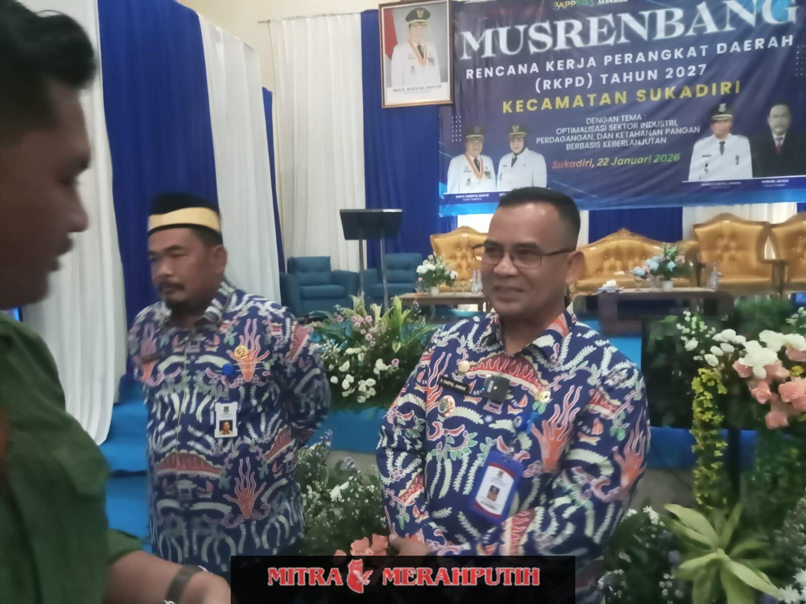 Pemerintah Kecamatan Sukadiri Laksanakan Musrenbang Tahun 2027, Fokus SDM dan Ekonomi