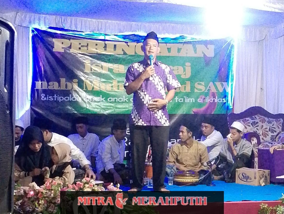 Bentuk Sinergitas Kasi Trantibum Linmas Kecamatan Sepatan Timur Hadiri Isra Mi’raj Majelis Ta’lim Al Ikhlas