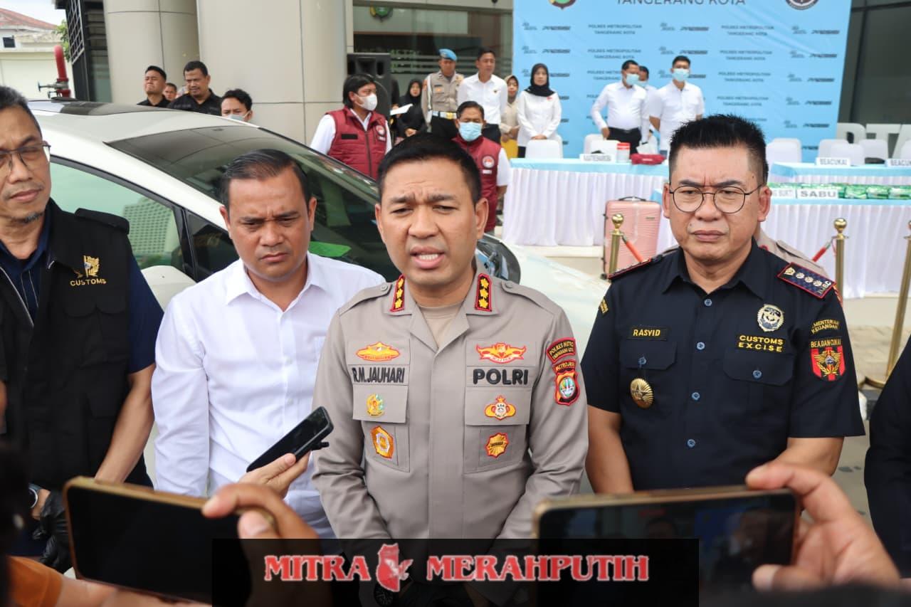 Polres Metro Tangerang Kota Bongkar 25 Kg Sabu Jaringan Internasional, Diselundupkan Pakai Alphard