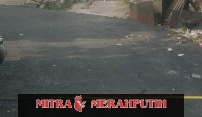 Diduga Proyek Hotmix Di Desa Tanah Merah Tidak Sesuai Spek