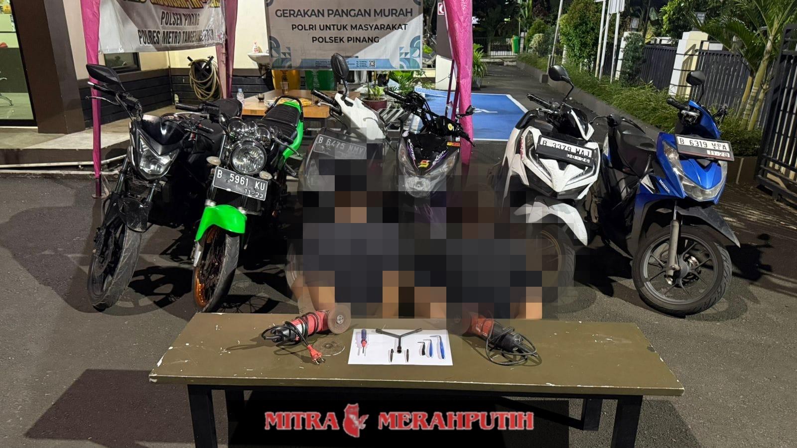 Polsek Pinang Ringkus Dua Pelaku Curanmor, Sita 5 Motor Hasil Kejahatan