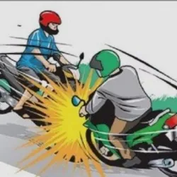 Insiden kecelakaan lalu lintas Sepeda Motor Honda Beat Streat VS Mio GT di Area Asthara Sky Front City atau BBI