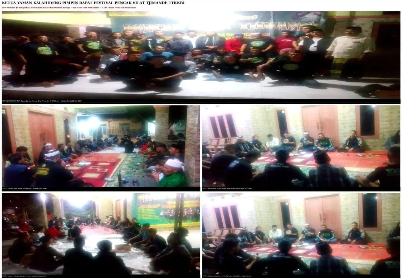 Ketua Yaman Kalahideng Pimpin Rapat Festival Pencak Silat Tjimande TTKKBI Ketua Yaman Kalahideng Pimpin Rapat Festival Pencak Silat Tjimande TTKKBI