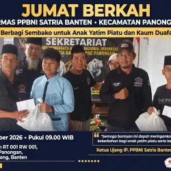Jum’at Berkah: PPBNI Satria Banten Kecamatan Panongan, Berbagi Sembako Untuk Anak Yatim- Piatu dan Kaum Duafa