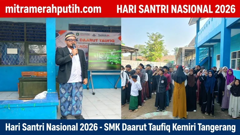 Kepsek Daarut Taufiq,Pimpin Apel Hari Santri Nasional 2026